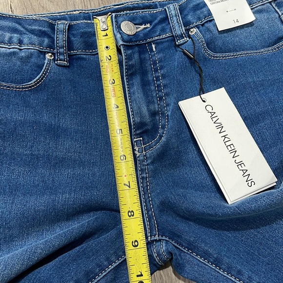 NWT Calvin Klein Jeans size 14 girl mid-rise skinny blue jeans - Picture 12 of 14